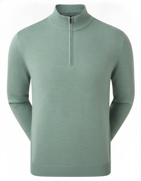 FootJoy drirelease Half-Zip Lined Herren Pullover, heather olive