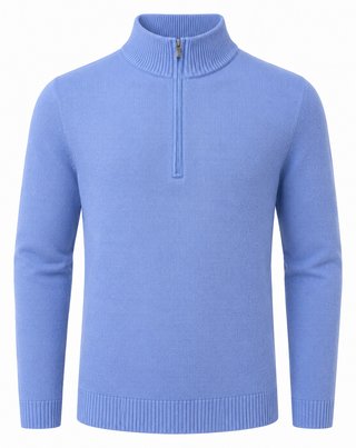 FootJoy drirelease Half-Zip Lined Herren Pullover, heather blue