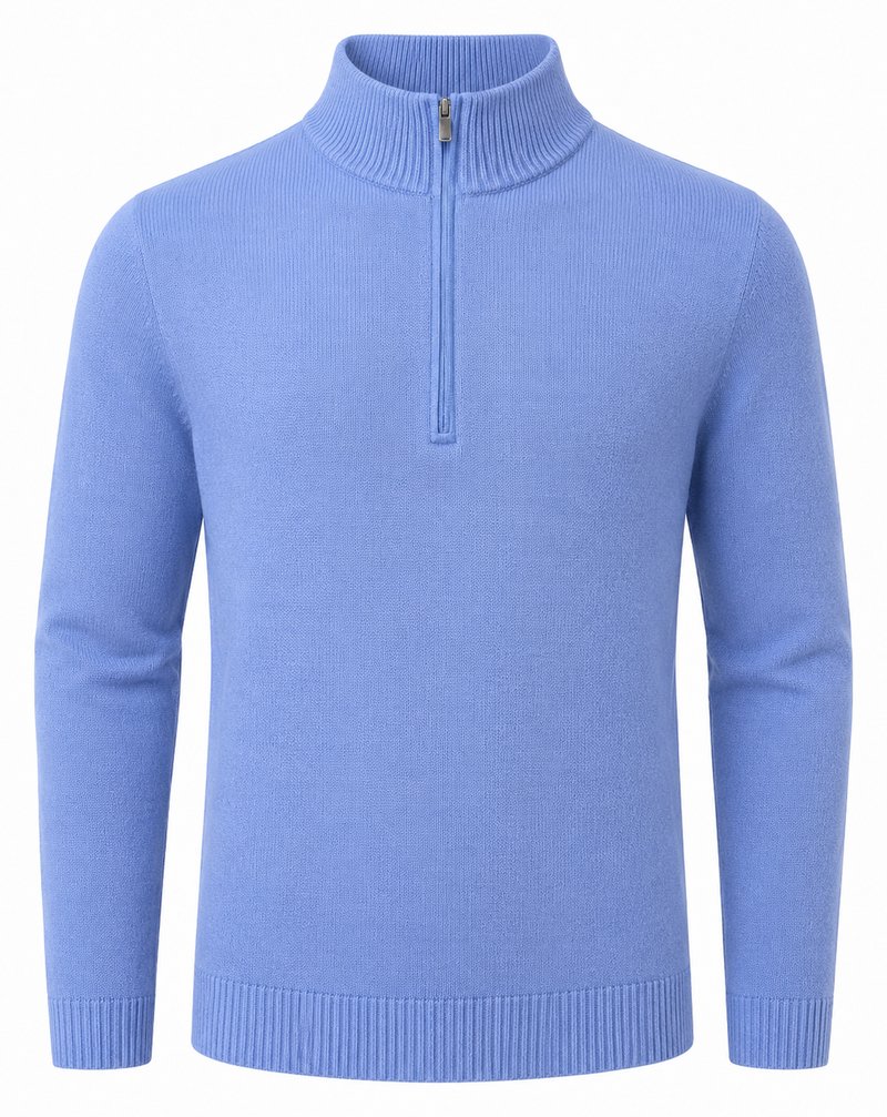 FootJoy drirelease Half-Zip Lined Herren Pullover, heather blue