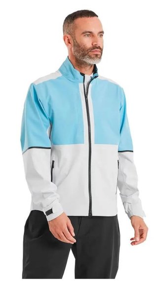 FootJoy DryJoys Select LX Herren Jacke, Mid Blue / Oyster Grey