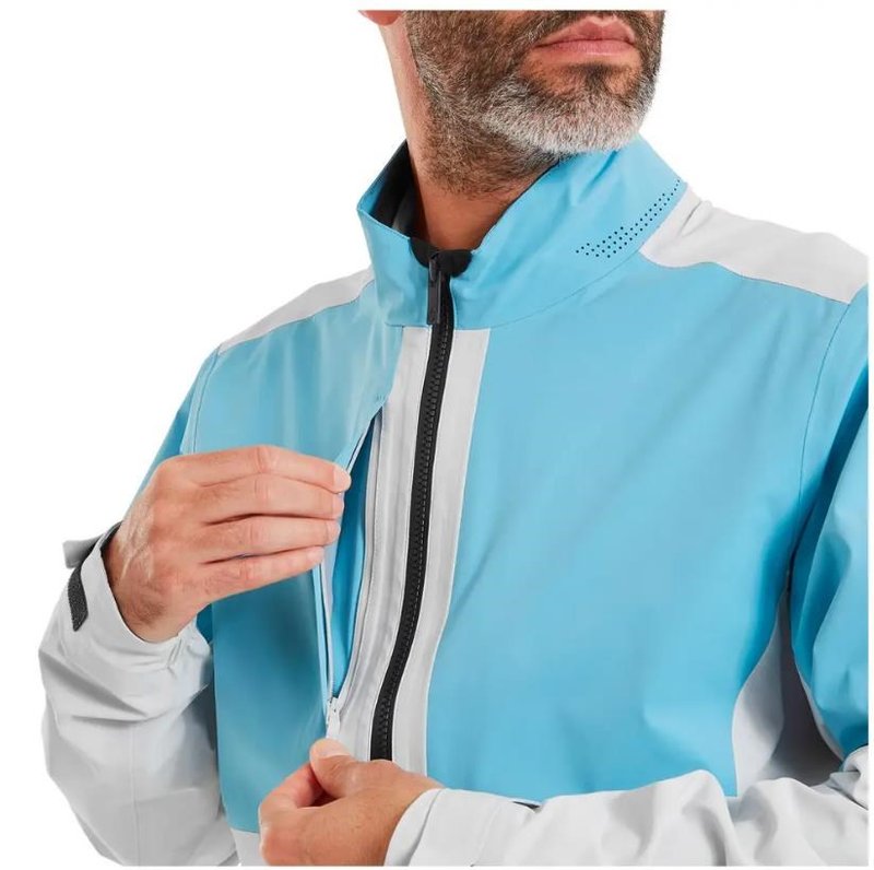 FootJoy DryJoys Select LX Herren Jacke, Mid Blue / Oyster Grey