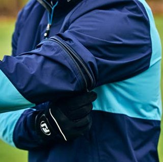 FootJoy HydroLite X Herren Regenjacke kurzarm, schwarz