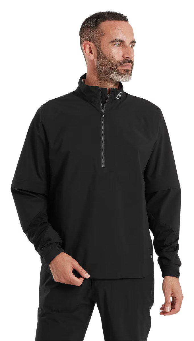FootJoy HydroLite X Herren Regenjacke kurzarm, schwarz