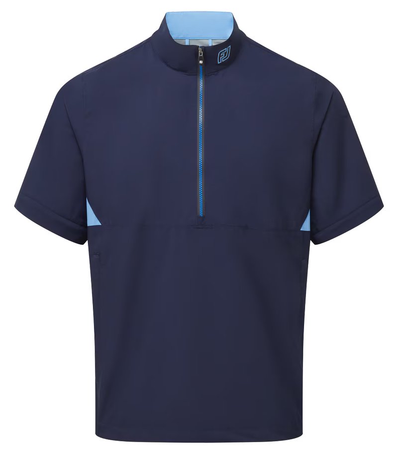FootJoy HydroLite X Short Sleeve Rain Herren Regenhemd, navy/mittelblau