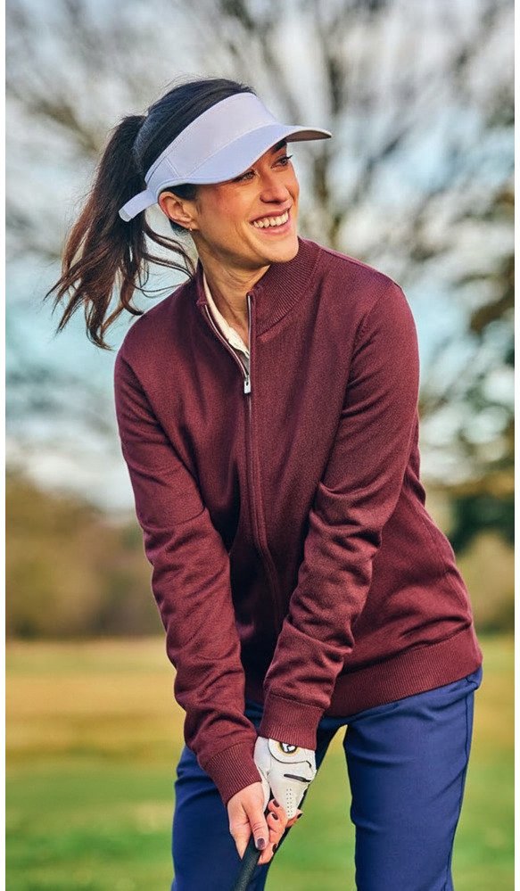 FootJoy drirelease Full-Zip Lined Damen Sweatjacke, port