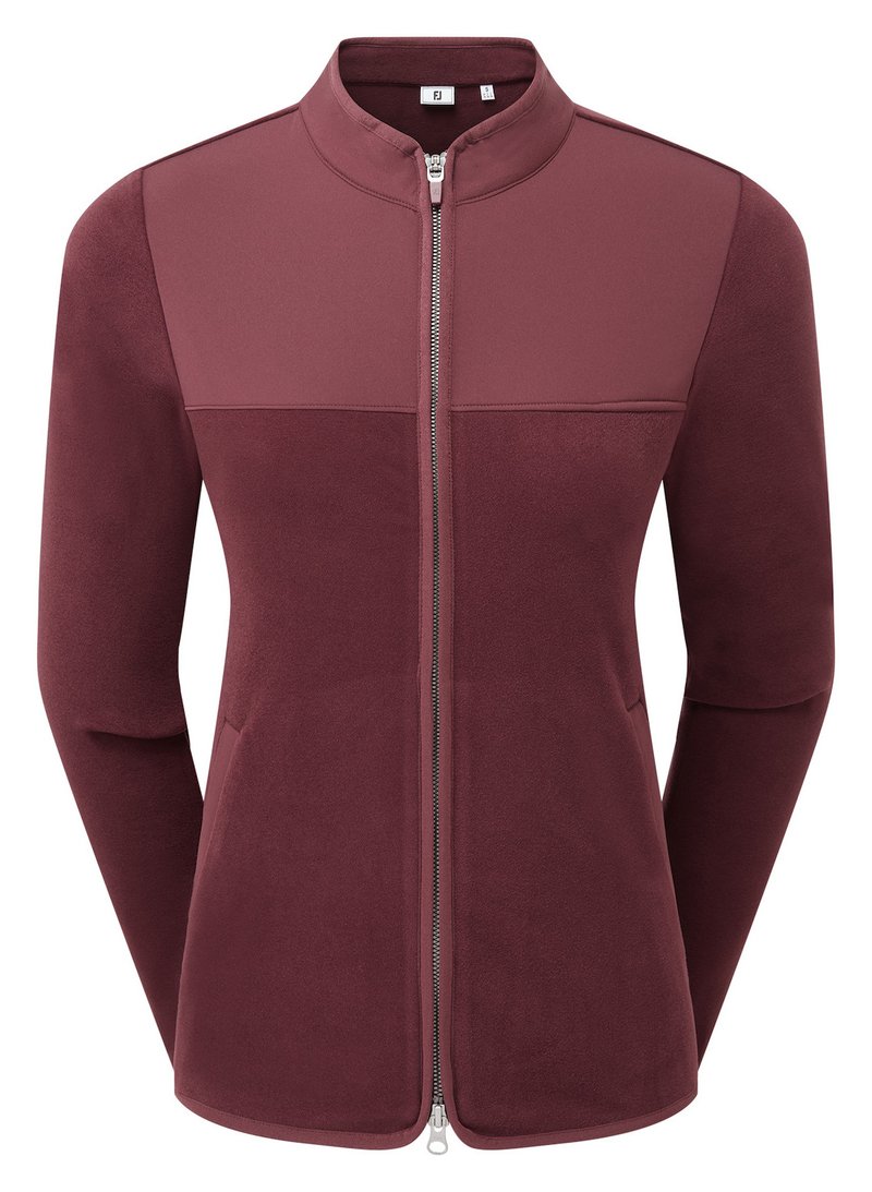 FootJoy MicroFleece Full-Zip Midlayer Damen Sweatshirt, port