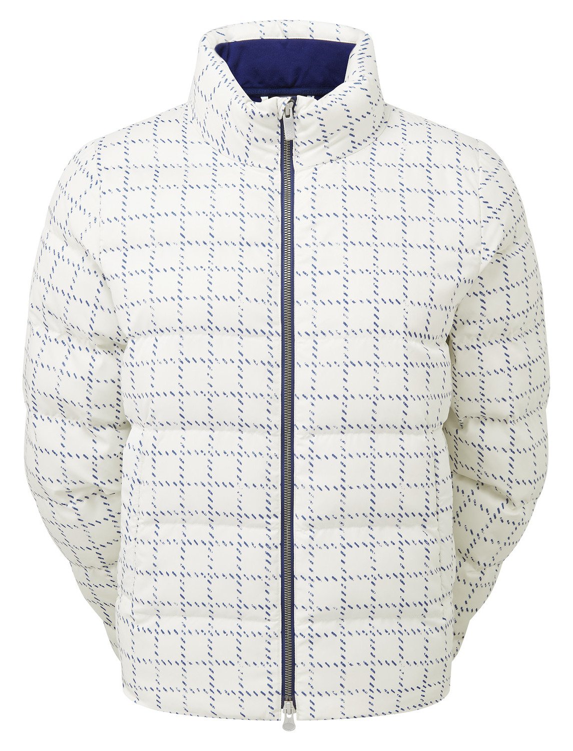 FootJoy ThermoSeries Insulated Damen Jacke, off white/navy distressed plaid