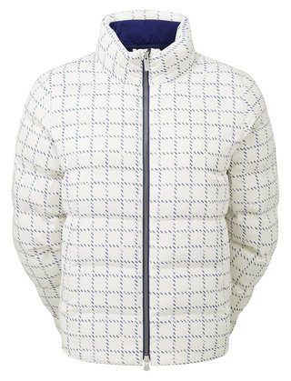 FootJoy ThermoSeries Insulated Damen Jacke, off white/navy distressed plaid