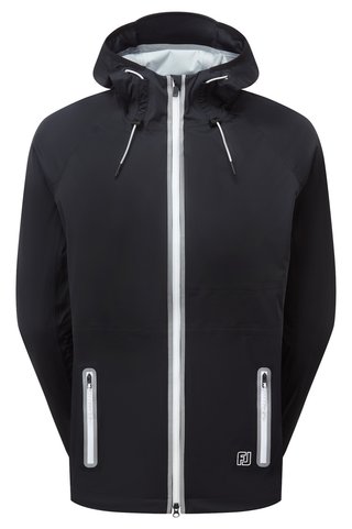 FootJoy HydroKnit Damen Jacke, Schwarz/Grau/Weiß
