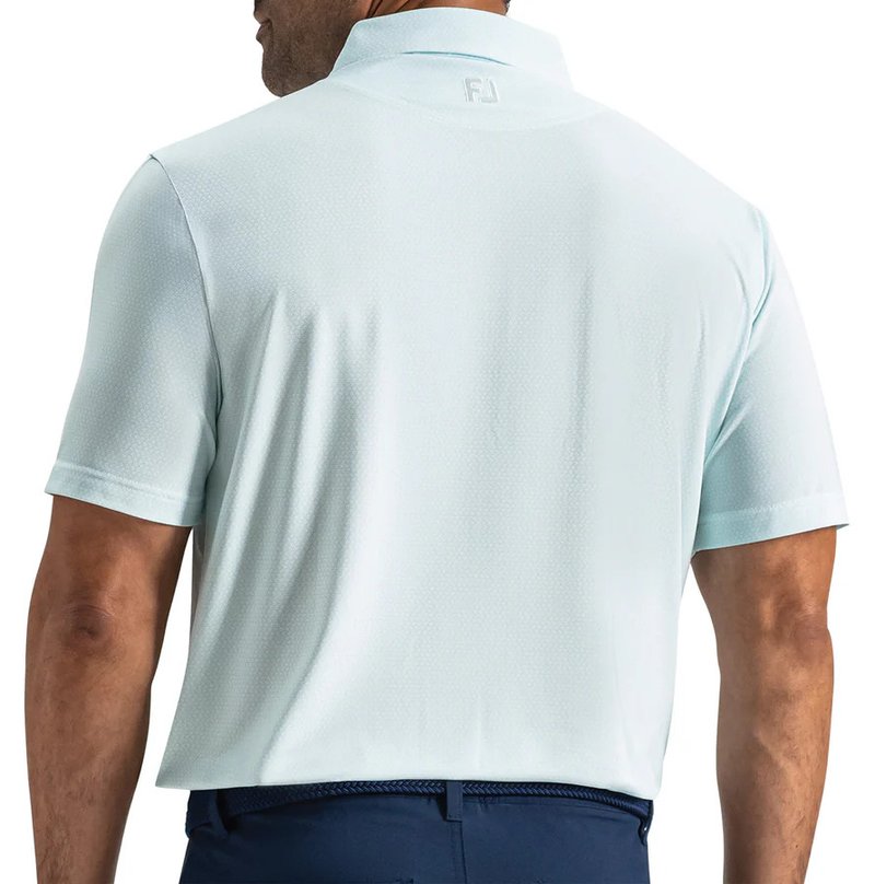 FootJoy Heritage Logo Lisle Herren Polo, white/mint julep