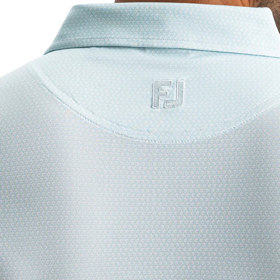 FootJoy Heritage Logo Lisle Herren Polo, white/mint julep