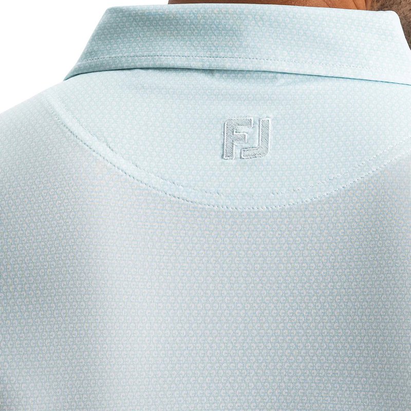 FootJoy Heritage Logo Lisle Herren Polo, white/mint julep