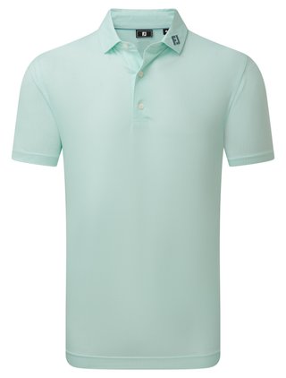 FootJoy Heritage Logo Lisle Herren Polo, white/mint julep