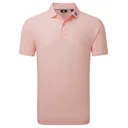 FootJoy Heritage Logo Lisle Herren Polo, weiß/peach