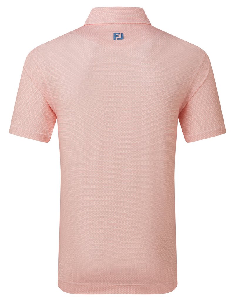 FootJoy Heritage Logo Lisle Herren Polo, weiß/peach