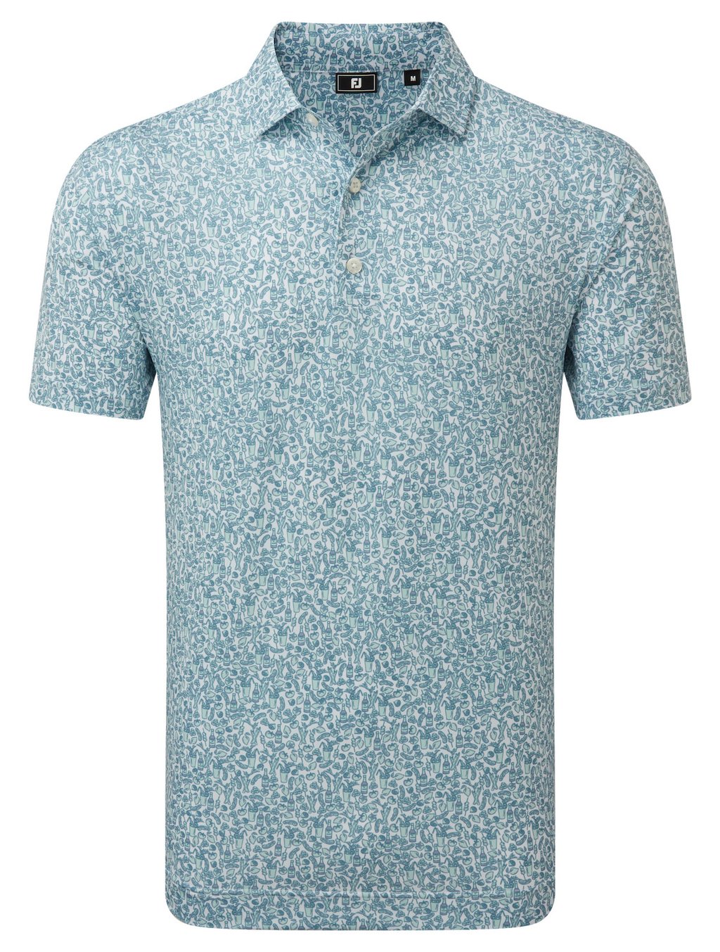FootJoy Bloody Mary Lisle Herren Shirt, weiß/lavender aura/mint julep/blau
