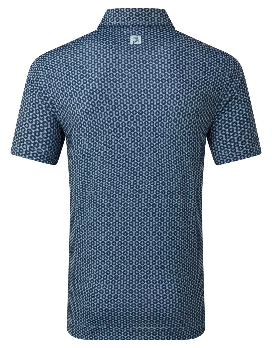 FootJoy Vegas Marker Lisle Herren Polo, mint julep/navy/wiward blue
