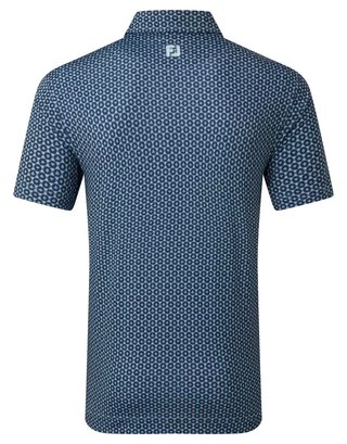 FootJoy Vegas Marker Lisle Herren Polo, mint julep/navy/wiward blue