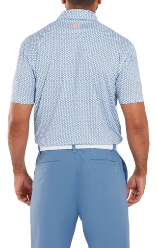 FootJoy Vegas Marker Lisle Herren Polo, weiß/riviera/peach