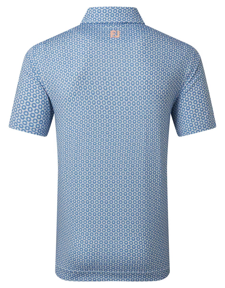 FootJoy Vegas Marker Lisle Herren Polo, weiß/riviera/peach