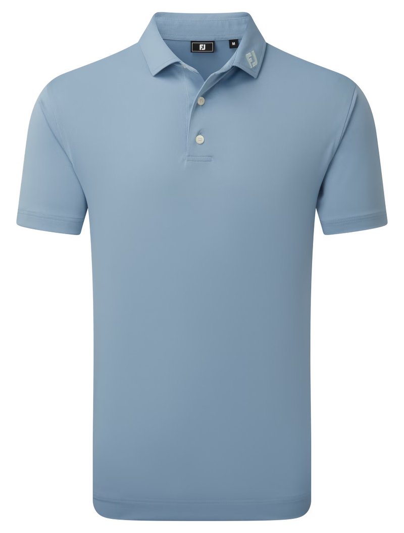 FootJoy Stretch Pique Herren Polo, Solid Winward Blue