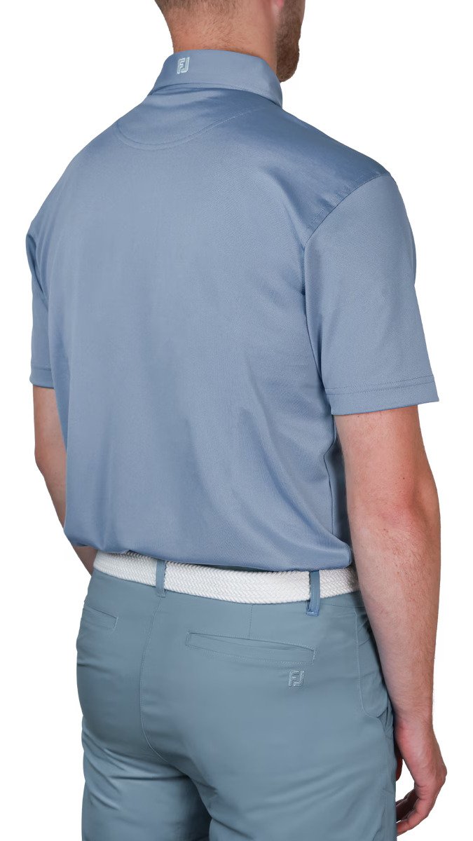 FootJoy Stretch Pique Herren Polo, Solid Winward Blue