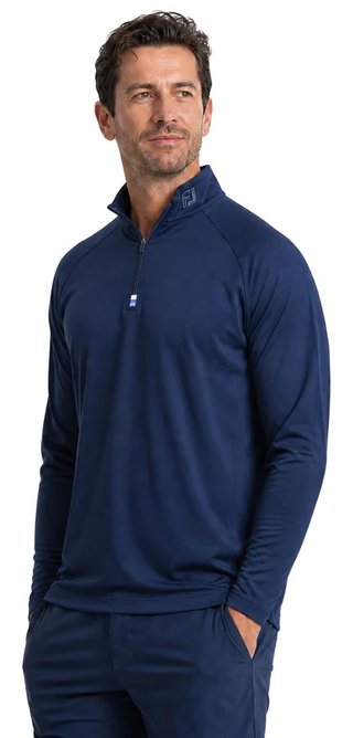 FootJoy Raglan H Block Chill-Out Midlayer Longsleeves Herren T-Shirt, Navy