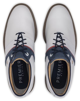 FootJoy Premiere Series - Packard Herren Golfschuhe, weiß/blau/nantucket red