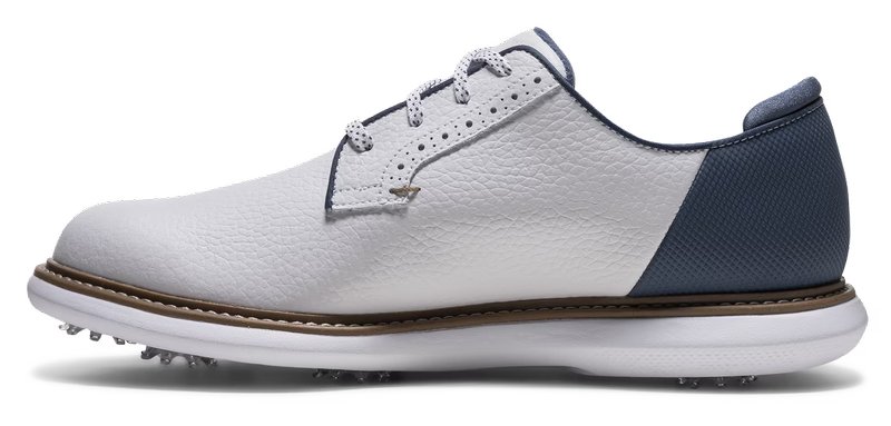 FootJoy FJ Traditions Blucher Herren Golfschuhe, weiß/blau/tan