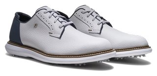 FootJoy FJ Traditions Blucher Herren Golfschuhe, weiß/blau/tan
