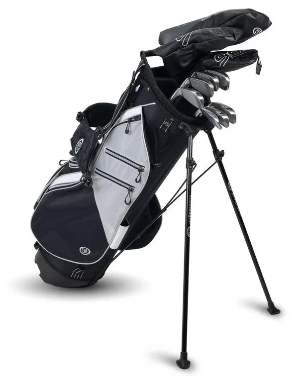 U.S. Kids Golf TS6-57 (145cm) 10-Club Junior Golfset, Graphit, stand bag, schwarz/grau/weiß