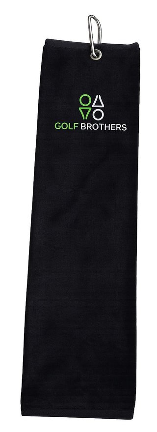 Golf Brothers Trifold Golfhandtuch, schwarz