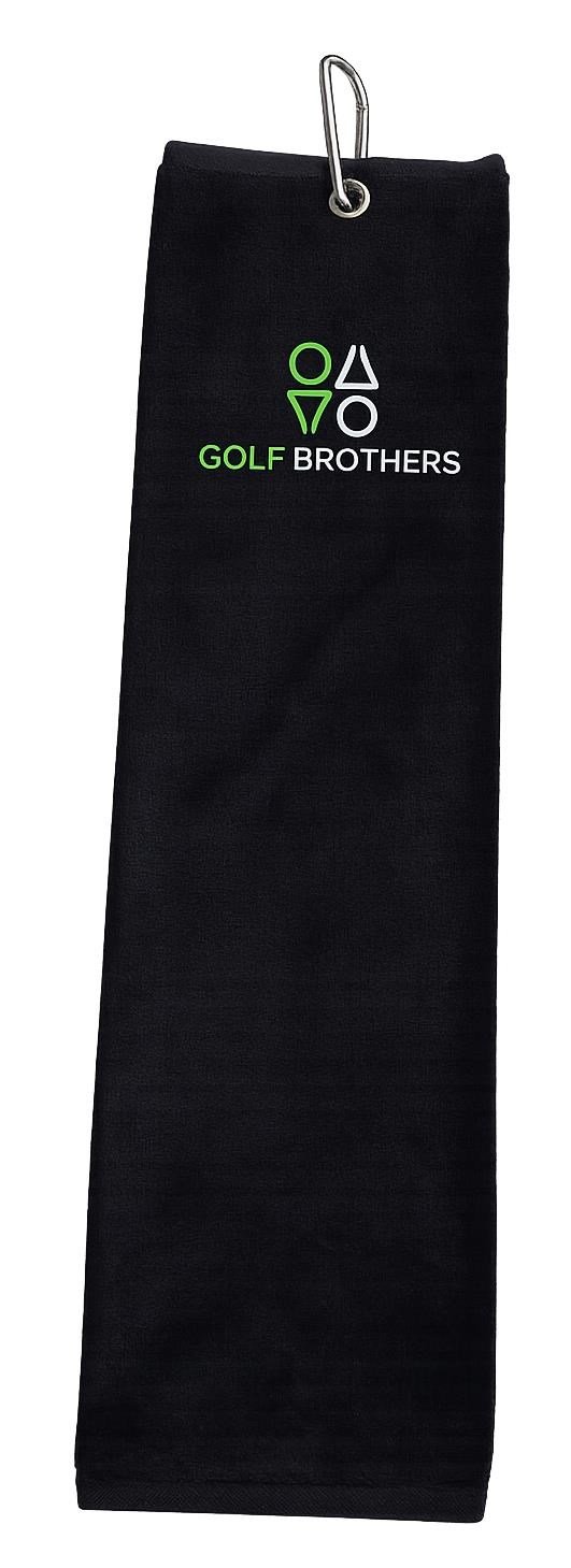 Golf Brothers Trifold Golfhandtuch, schwarz