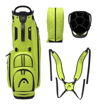 Head Golf PU Leather Premium Logo Standbag, volt yellow/green