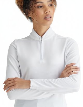 PING Abigale Performance Fleece Damen Sweatshirt, weiß