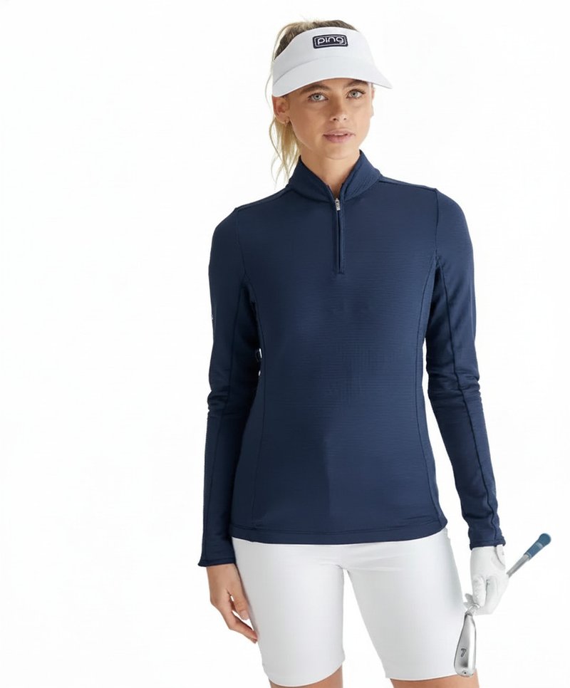 PING Abigale Performance Fleece Damen Sweatshirt, Navy