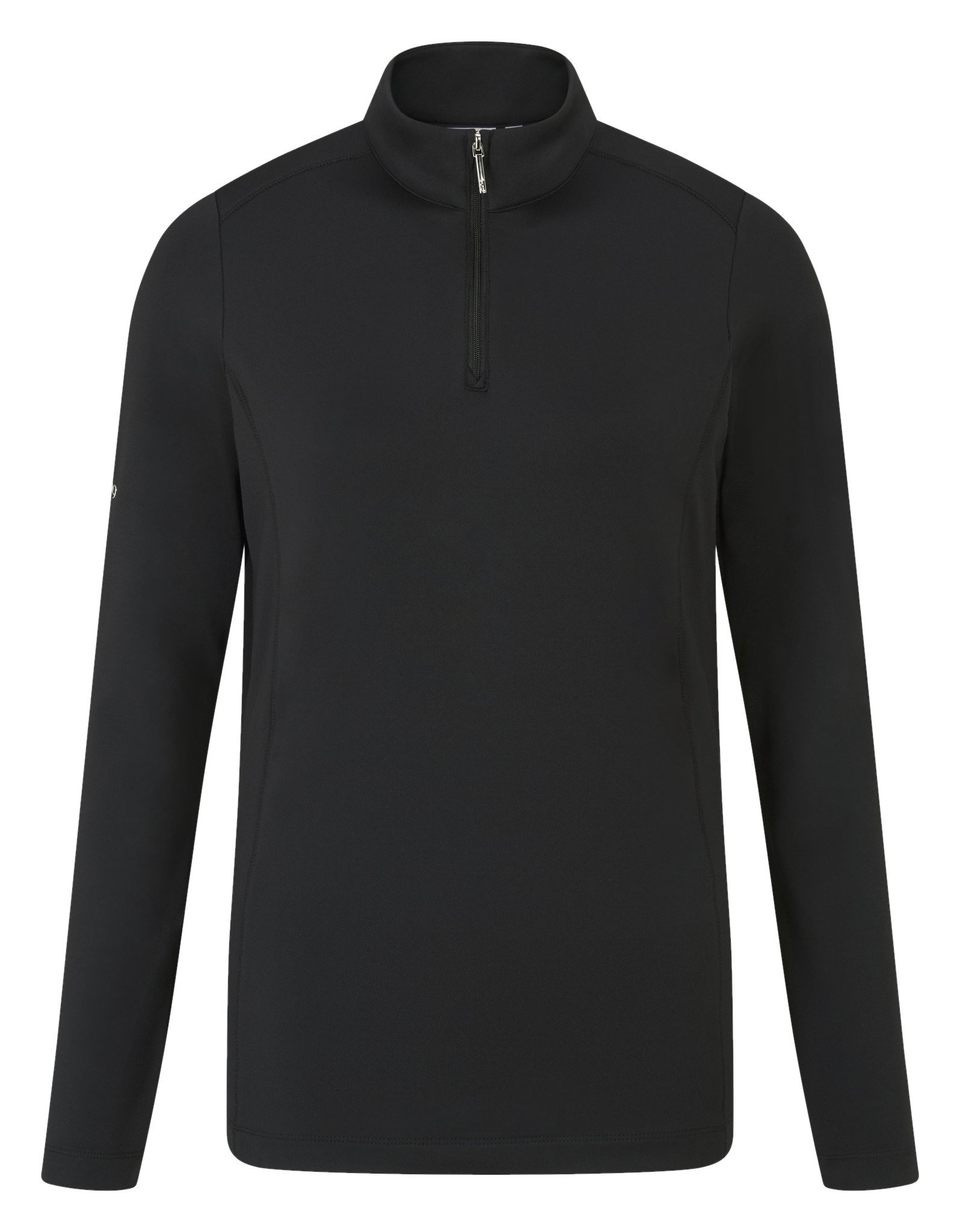 PING Aveline Half Zip Damen Langarm-Shirt, schwarz