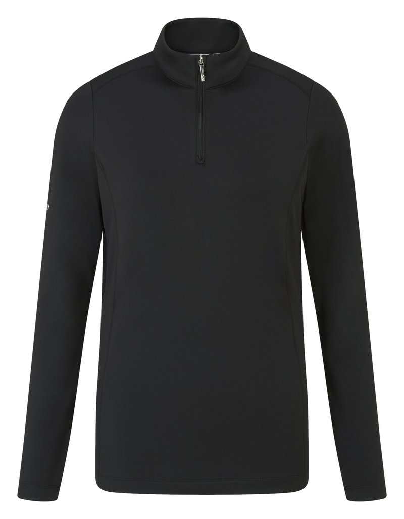 PING Aveline Half Zip Damen Langarm-Shirt, schwarz