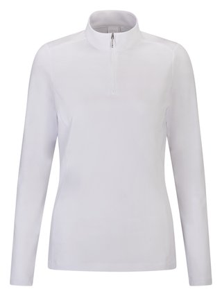 PING Aveline Half Zip Damen Langarm-Shirt, weiß
