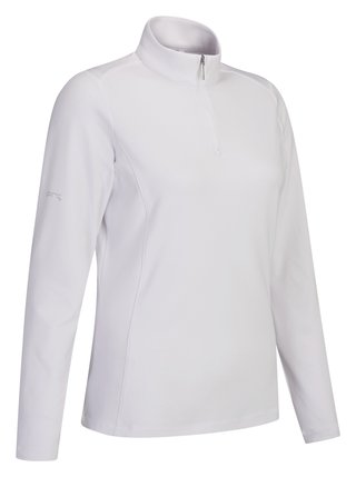 PING Aveline Half Zip Damen Langarm-Shirt, weiß