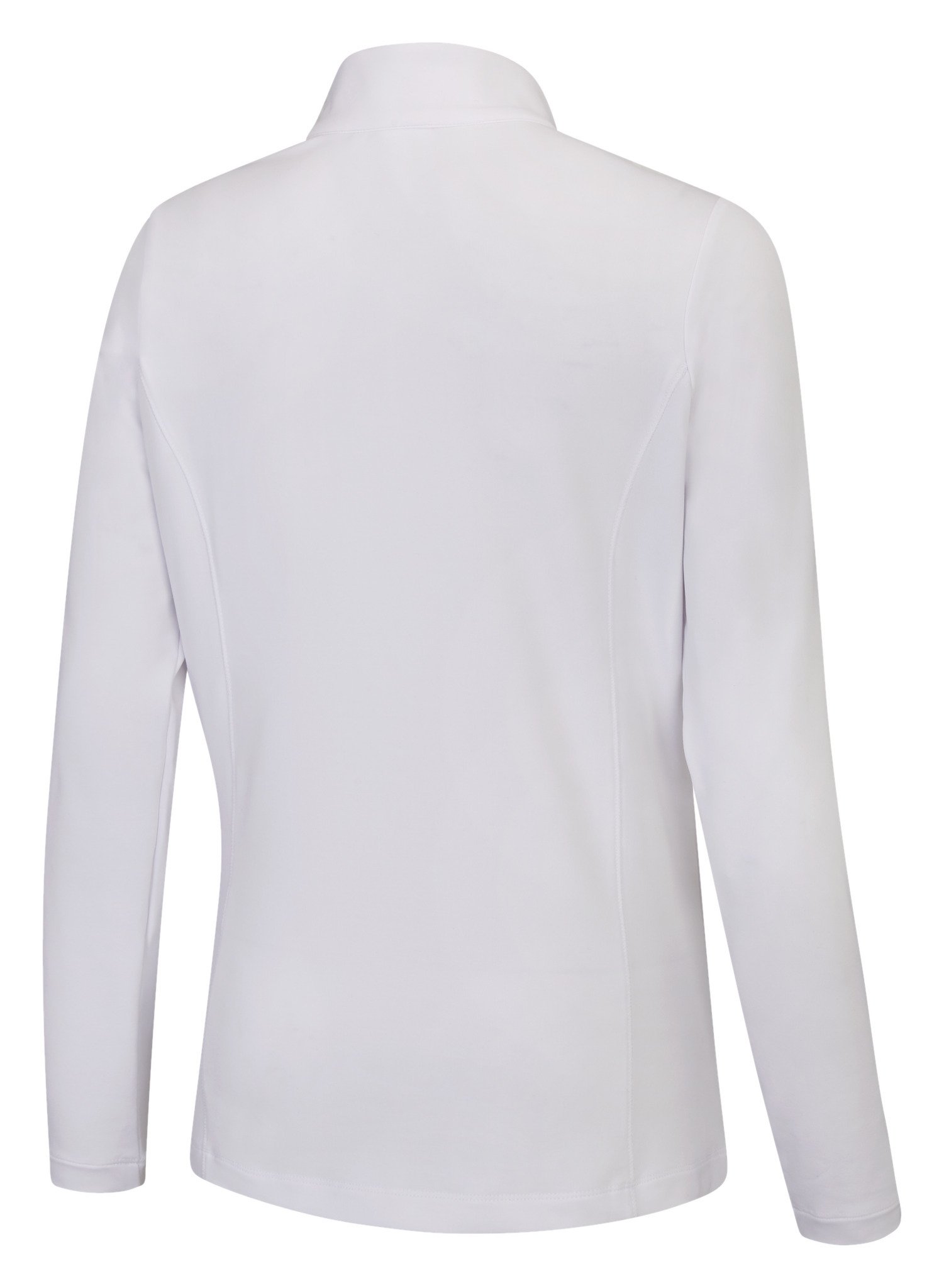 PING Aveline Half Zip Damen Langarm-Shirt, weiß