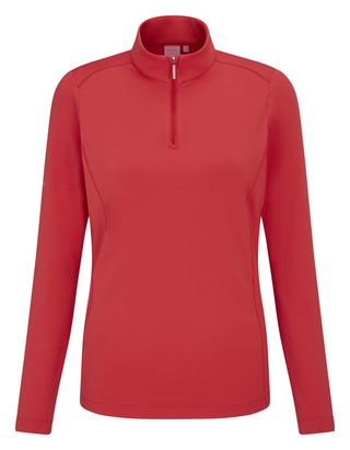 PING Aveline Half Zip Damen Langarm-Shirt, Cayenne