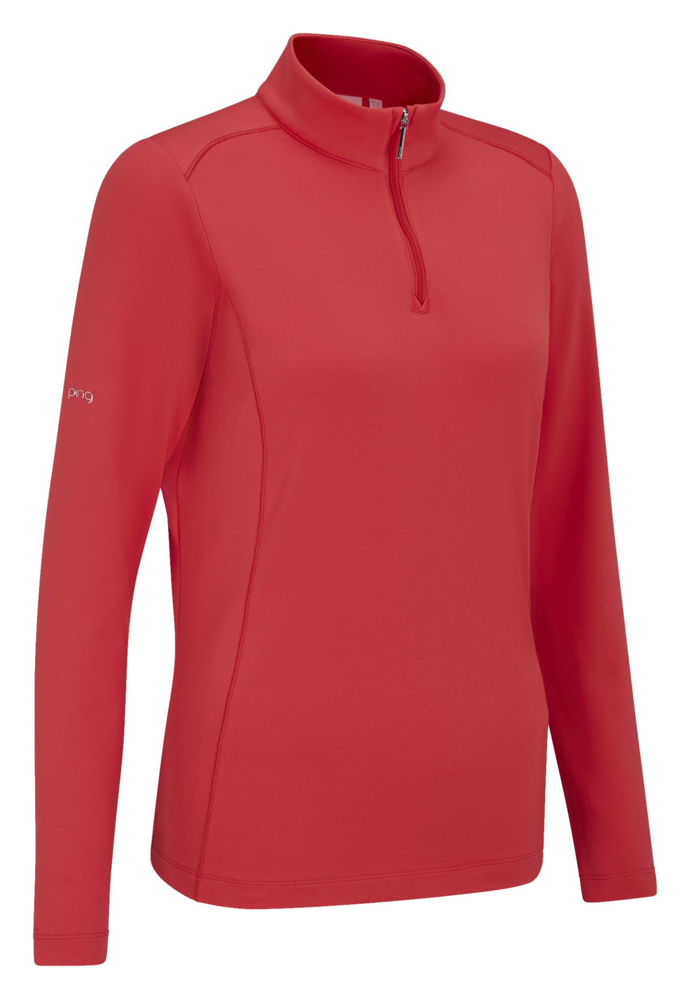 PING Aveline Half Zip Damen Langarm-Shirt, Cayenne