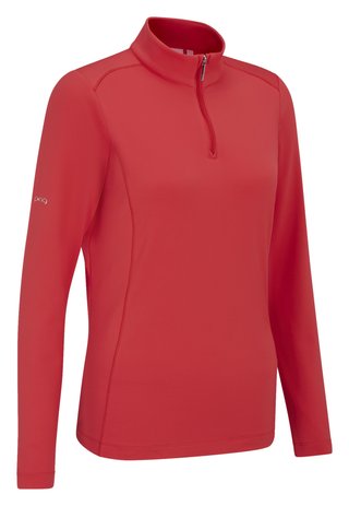 PING Aveline Half Zip Damen Langarm-Shirt, Cayenne