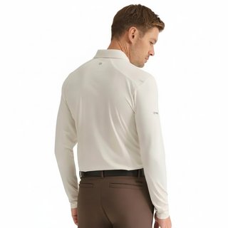 PING Demitri Longsleeve Herren Polo, Egret