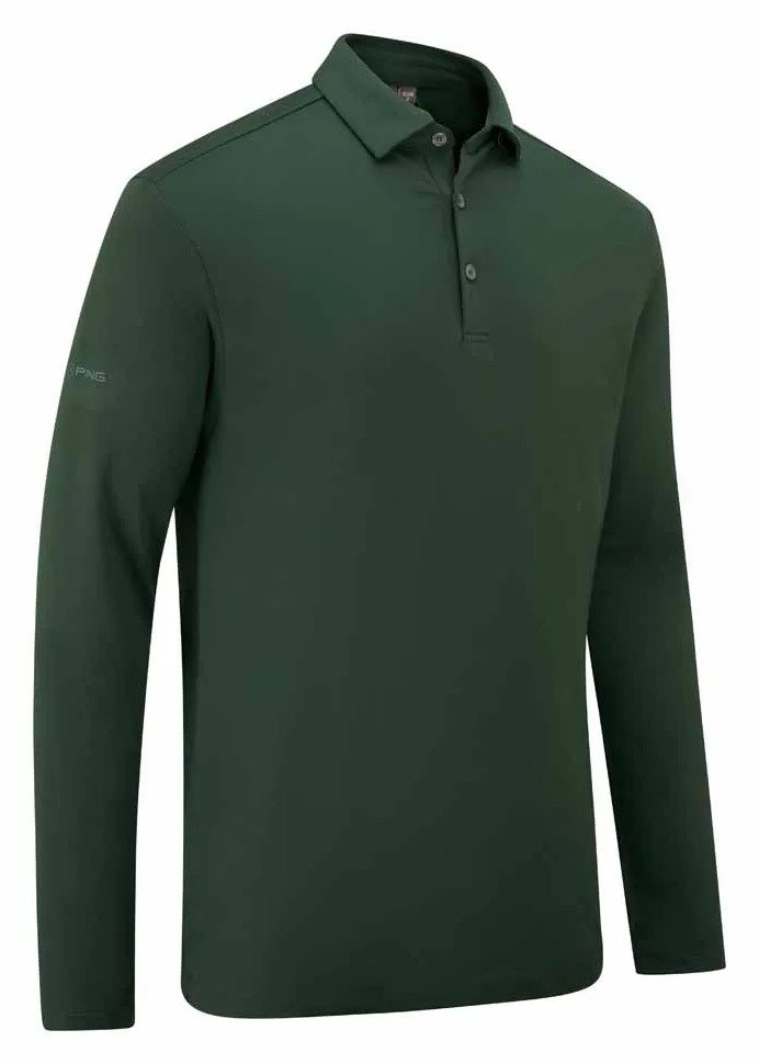 PING Demitri Longsleeve Herren Polo, gorse green