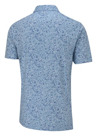 PING Gilmore Herren Polo, dusty blue multi