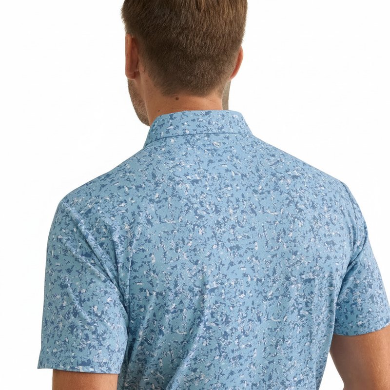 PING Gilmore Herren Polo, dusty blue multi