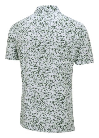 PING Gilmore Herren Polo, white/gorse green multi