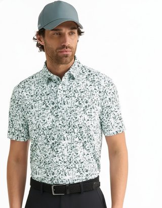 PING Gilmore Herren Polo, white/gorse green multi